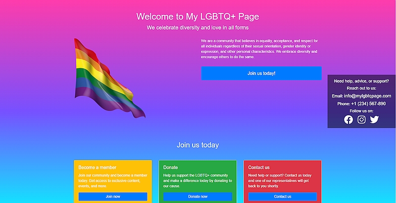 My LGBTQ+ Website